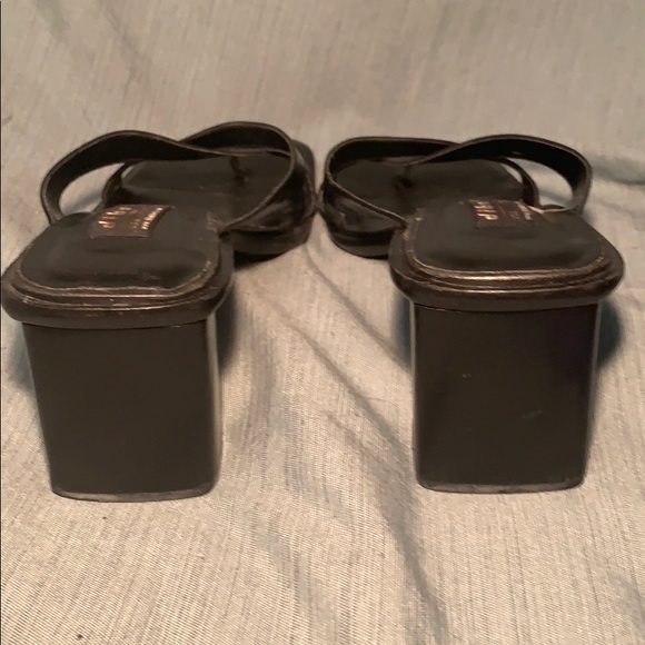 diba USA Black Leather square toe heel. - Picture 3 of 8